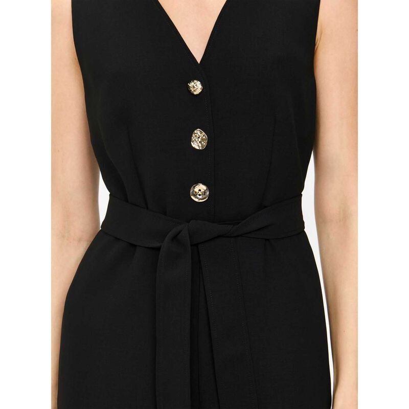 Veronika Maine Double Weave Button Front Jumpsuit image number 2